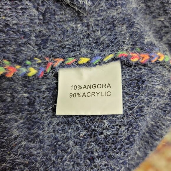Tivoli of Ireland Womens Cardigan Sz Small Snaps Angora Multicolor Pockets Soft - Picture 9 of 11